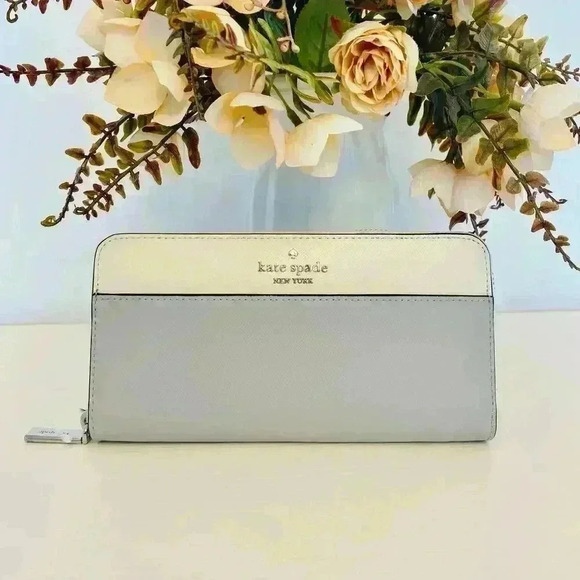 Kate spade Madison Large Continental Wallet Grey - Picture 1 of 4